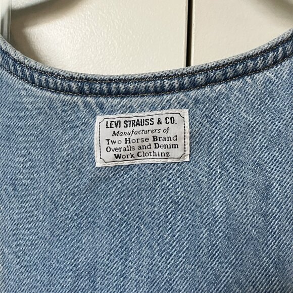 Levi's Rio Denim Dress Womens XL Blue Denim Full Zip Western Coastal Cowgirl - Picture 8 of 12